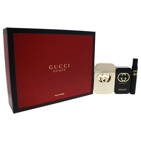 gucci guilty gift set for her|gucci guilty women's perfume set.